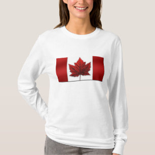 Women's Canada Flag Shirts Lady's Souvenir Shirt