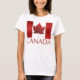 Women's Canada Flag Shirts Lady's Souvenir Shirt