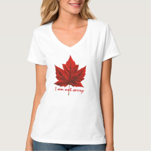 Women's Canada Maple Leaf T-Shirt Souvenir Shirt