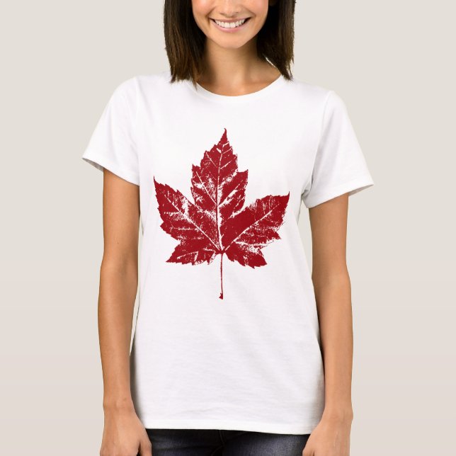 Women's Canada T-Shirt Canada Maple Leaf Shirt (Front)
