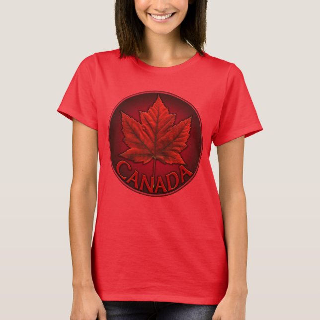 Women's Canada T-shirt Canada Maple Leaf Souvenir (Front)