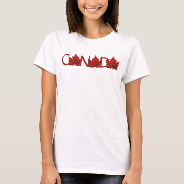 Women's Canada T-Shirt Cool Canada Souvenir Shirt (Front)