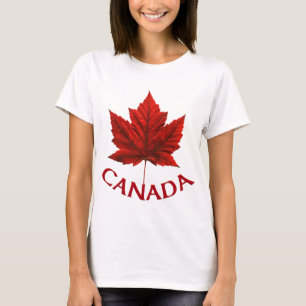 Women's Canada T-Shirt Lady's Maple Leaf T-shirt