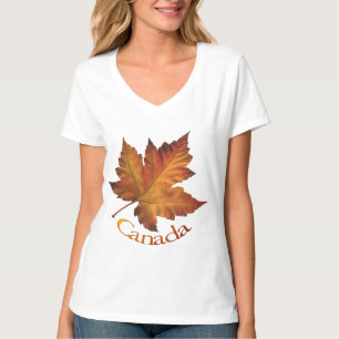 Women's Canada T-Shirt Maple Leaf Souvenir Shirt