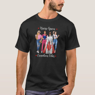 Womens Canadian Nurse Queen Nursing Womens Patriot T-Shirt