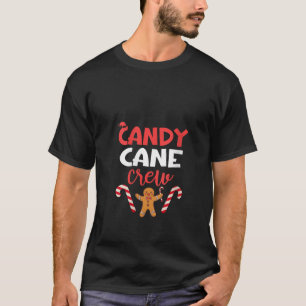 Womens Candy Cane Crew Xmas Santa Funny Christmas T-Shirt