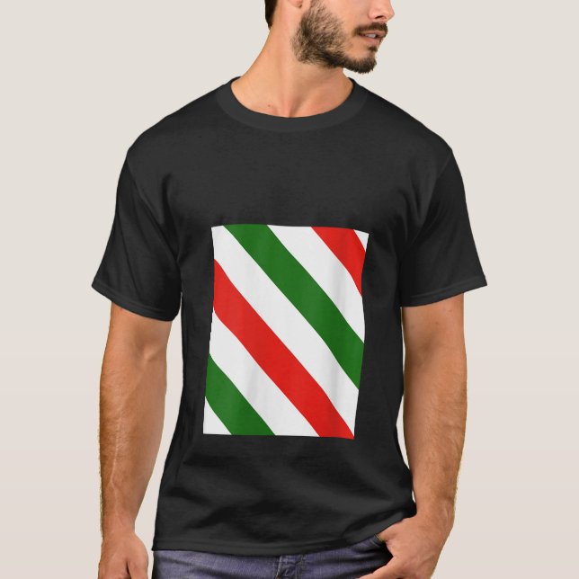 Womens Candy cane Striped Traditional Merry Christ T-Shirt (Front)