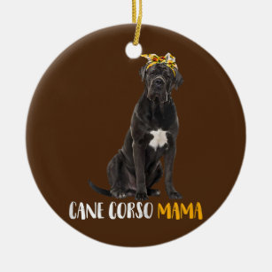 Womens Cane Corso Mama Doxie Mum Dog Cane Corso Ceramic Tree Decoration