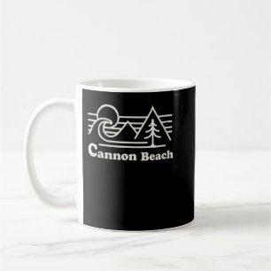 Womens Cannon Beach Oregon Coast Retro Vintage Sur Coffee Mug