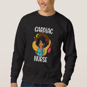 Womens Cardiac American American Nurse Sweatshirt