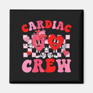 Womens Cardiac Crew Valentine, Crew Valentine Card Magnet