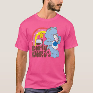 Womens Care Bears Grumpy Bear Bearly Awake Coffee  T-Shirt