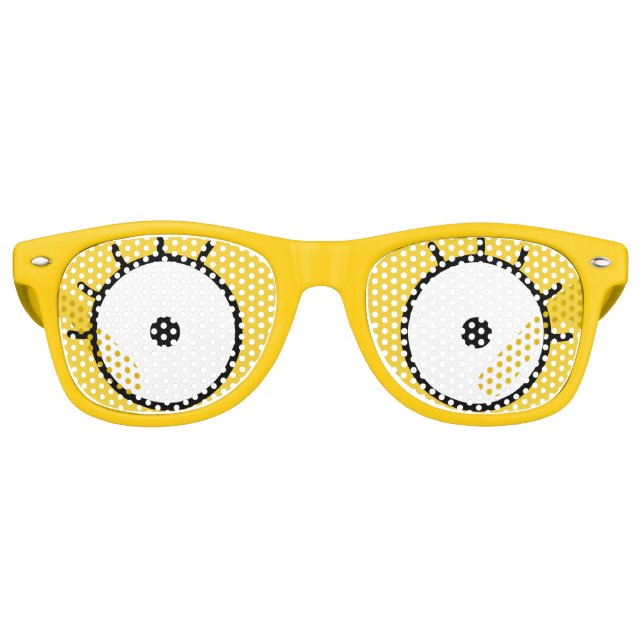Women's Cartoon Eyelashes Sunglasses (Yellow) (Front)