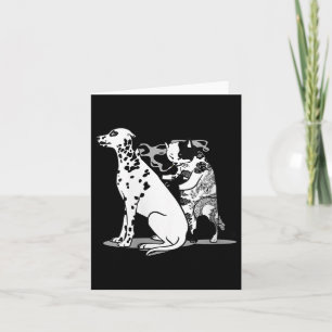 Womens Cat And Dog Tattoo Funny Tattoo Lovers V-ne Card