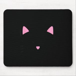 Womens Cat Face Whiskers Print Cosplay Kitty Love Mouse Mat
