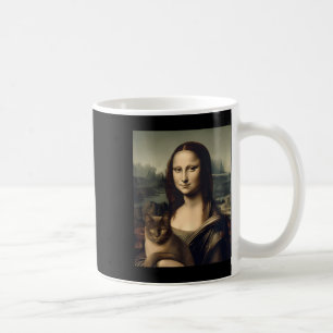 Womens Cat Lover Mona Lisa Cat Kitten Coffee Mug