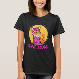 Womens Cat Mom Lover Cat Mother T-Shirt