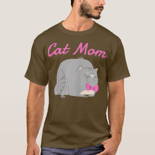 Womens Cat Mum Shirt Funny Cat Lovers Mothers Day 