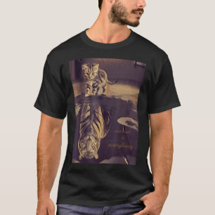 Womens Cats Reflection Tiger Friends Cute 1 T-Shirt