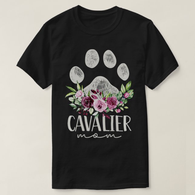 Womens Cavalier King Charles Spaniel  Dog Mum Gift T-Shirt (Design Front)