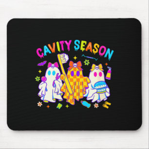 Womens Cavity Season Funny Halloween Ghost Cute So Mouse Mat