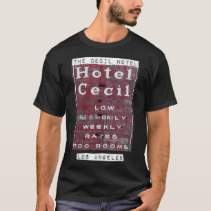 Womens Cecil Hotel Los Angeles Hotel Cecil Sign VN T-Shirt