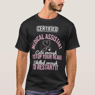 Womens Certified Cute Stop Heart Skilled Restart M T-Shirt