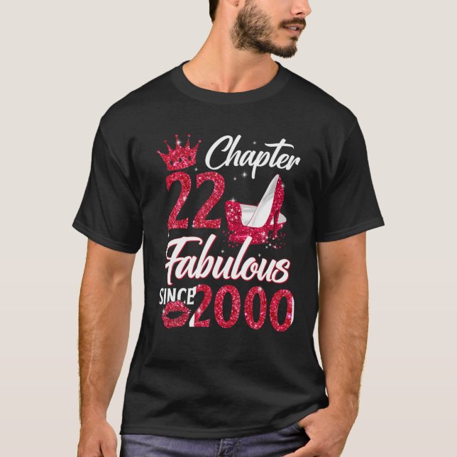 Womens Chapter 22 Fabulous Since 2000 22Nd Birthda T-Shirt (Front)