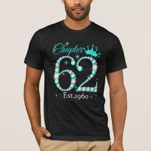 Womens Chapter 62 Est 1960 62 Years Old 62nd Birth T-Shirt