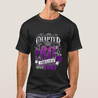 Womens Chapter 80 Fabulous Since 1945 80th Birthda T-Shirt