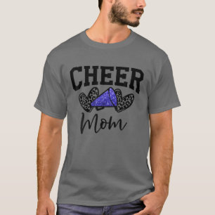 Womens Cheer Mom Cheerleading Mom Leopard Cheetah T-Shirt