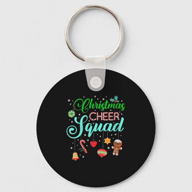 Womens Cheerleading Christmas Cheer Squad Srts Lov Key Ring (Front)
