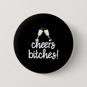 Womens Cheers Es Funny New Year's Eve V-neck  6 Cm Round Badge