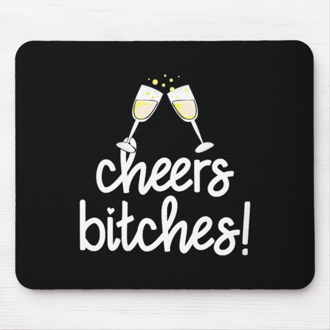 Womens Cheers Es Funny New Year's Eve V-neck  Mouse Mat (Front)