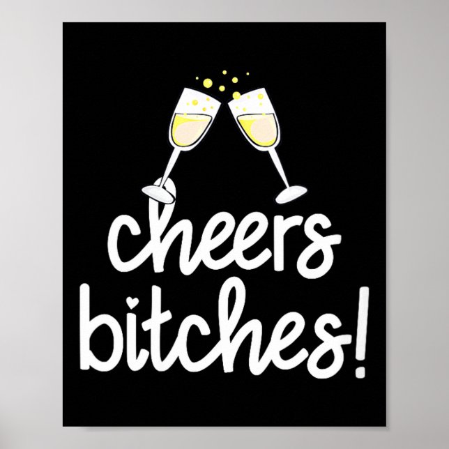 Womens Cheers Es Funny New Year's Eve V-neck  Poster (Front)