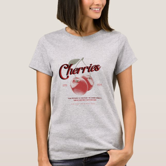 Women's Cherries Tshirt  (Front)