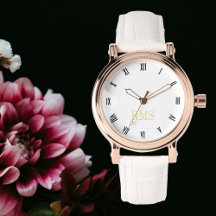 Womens Chic Stylish Elegant Rose Gold Monogrammed