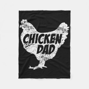 Women's Chicken Dad - Funny Farm Farmer Tee Father Fleece Blanket