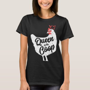 Womens Chicken Farmer Queen Of The Coop Farm S T-Shirt
