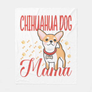 Women's Chihuahua Dog Mum Fleece Blanket