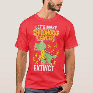 Womens Childhood Cancer Extinct Dinosaur Dino Pedi T-Shirt