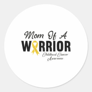 Womens Childhood Cancer Shirt Awareness Mum Of A W Classic Round Sticker