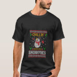 Womens Chillin With My Snowmies Ugly Christmas Swe T-Shirt<br><div class="desc">Womens Chillin With My Snowmies Ugly Christmas Sweater Snowman Xmas V Neck</div>
