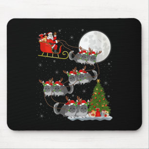 Womens Chinchilla Santa Sleigh Flying Funny Magica Mouse Mat