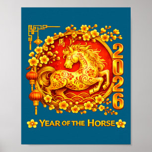 Women's chinese new year 2026 year of the horse poster