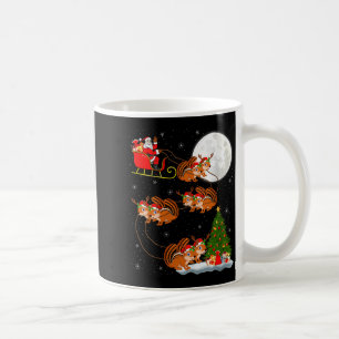 Womens Chipmunk Santa Sleigh Flying Funny Magical Coffee Mug