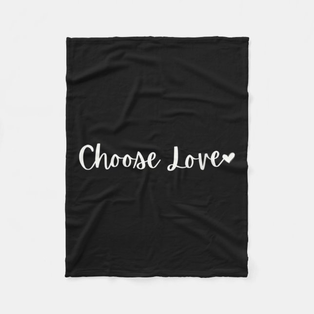 Womens Choose Love Motivational Mantra V-neck  Fleece Blanket (Front)