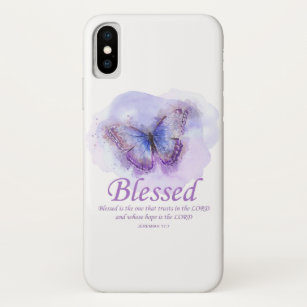 Women's Christian Bible Verse Butterfly: Blessed Case-Mate iPhone Case