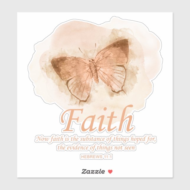 Women's Christian Bible Verse Butterfly: Faith (Sheet)