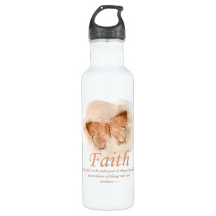 Women's Christian Bible Verse Butterfly: Faith 710 Ml Water Bottle
